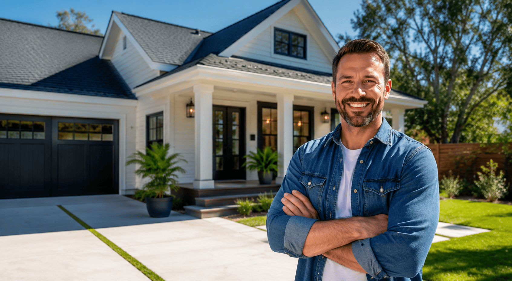 cliente sonriente o una casa impecable